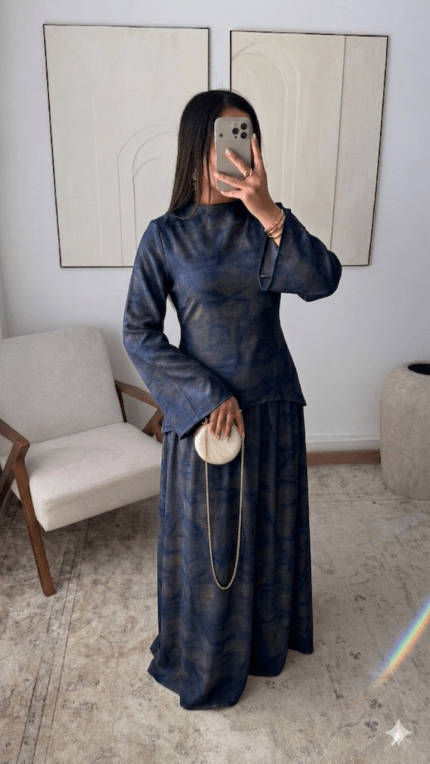 Safiya Skirt Set- Blue – productfoto